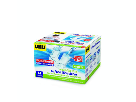 UHU Recharge NEUTRE pour absorbeur d'humidité, 2 x 450 g
