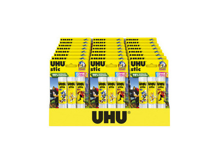 UHU Bâton de colle stic SONIC, 3x 21g, présentoir de 24