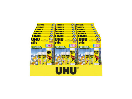 UHU Bâton de colle stic SONIC, 3x 21g, présentoir de 24