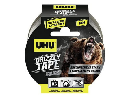 UHU Ruban adhésif toilé en PE GRIZZLY TAPE, 49 mm x 10 m