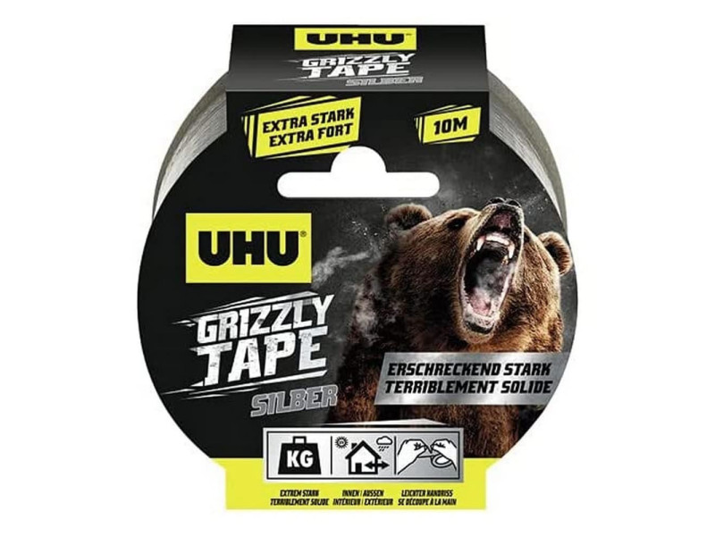 UHU Ruban adhésif toilé en PE GRIZZLY TAPE, 49 mm x 10 m