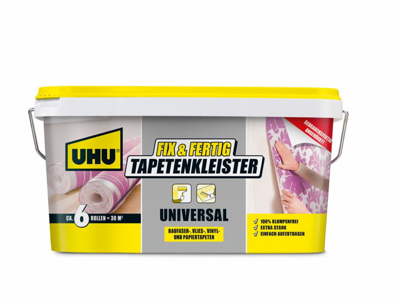 UHU Fix & Fertig Colle à tapisser Universal, seau 5 kg