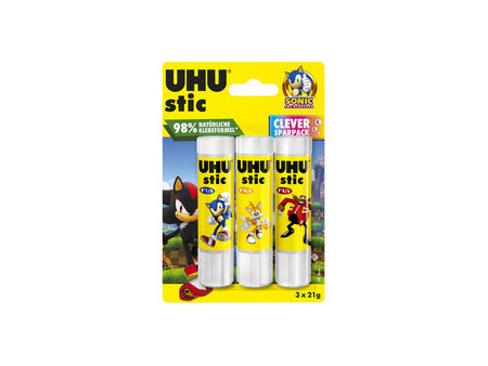 UHU Bâton de colle stic SONIC, 3x 8,2 g, blister
