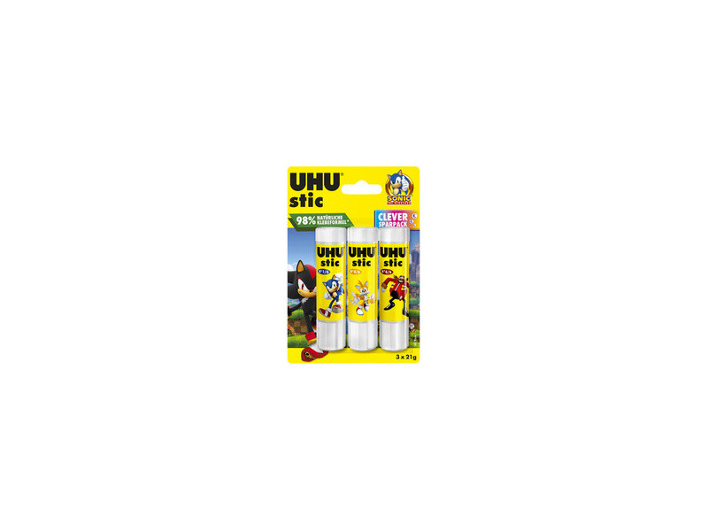 UHU Bâton de colle stic SONIC, 3x 8,2 g, blister