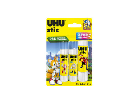 UHU Bâton de colle stic SONIC, 3x 8,2 g, blister