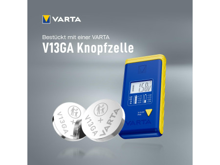 VARTA Testeur de piles, écran LCD, bleu/jaune