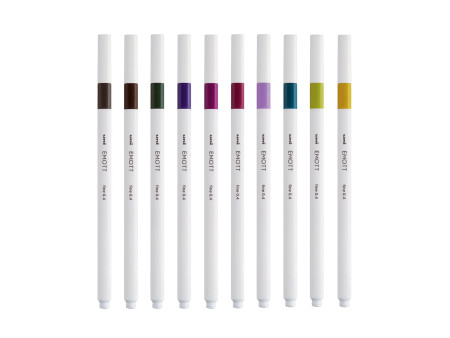 uni-ball Feutre EMOTT, set de 10 'Calm-Tone Colors'