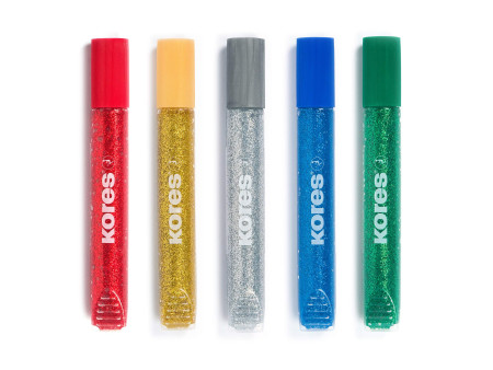 Kores Colle liquide 'Glitter Glue', couleurs assorties