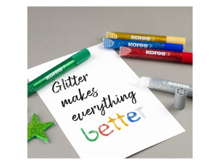 Kores Colle liquide 'Glitter Glue', couleurs assorties