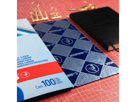 Kores papier carbone, format A4, 100 feuilles, bleu