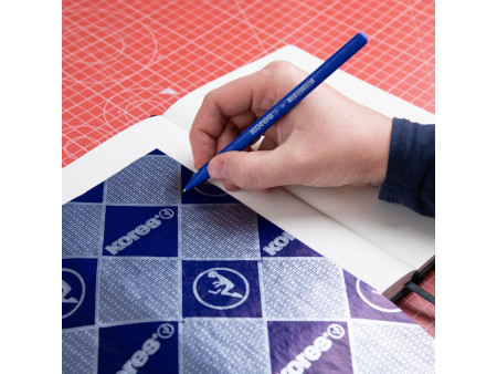 Kores papier carbone, format A4, 10 feuilles, bleu