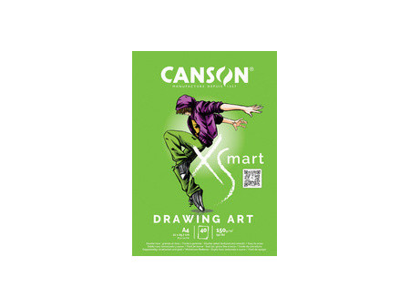 CANSON Bloc de dessin XS'MART DRAWING ART, A4