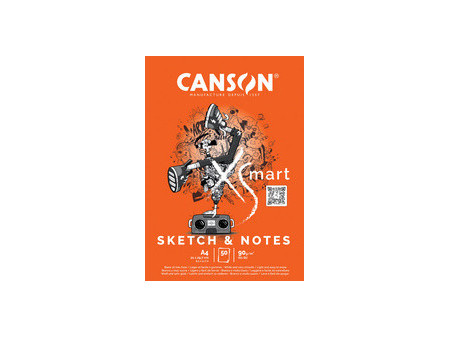 CANSON Bloc de dessin XS'MART SKETCH & NOTES, A4