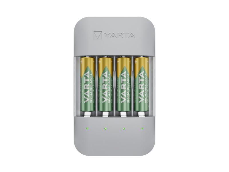 VARTA Chargeur ECO Charger Pro Recycled, avec 4x Micro AA