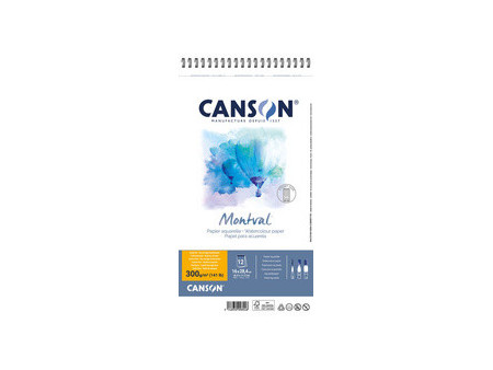 CANSON Album papier aquarelle 'Montval', 160 x 284 mm, 300 g