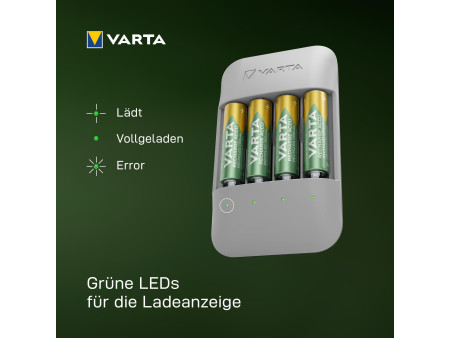 VARTA Chargeur ECO Charger Pro Recycled, avec 4x Micro AA