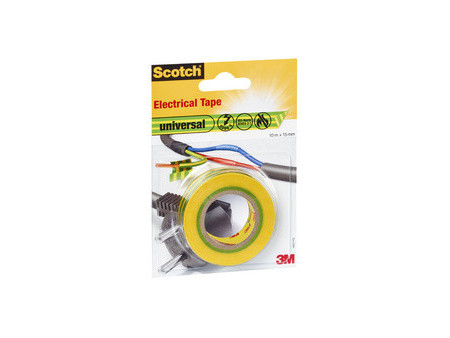 Scotch Ruban isolant universel, 15 mm x 10 m, jaune / vert