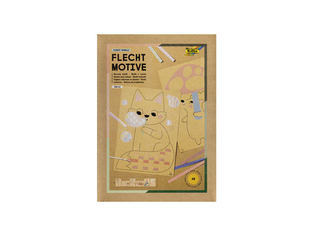 folia Feuilles à tresser, non gommé, 100 feuilles, assorti