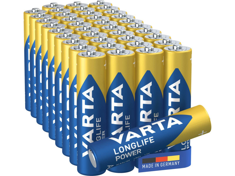 VARTA Pile alcaline Longlife Power carton, de type AAA