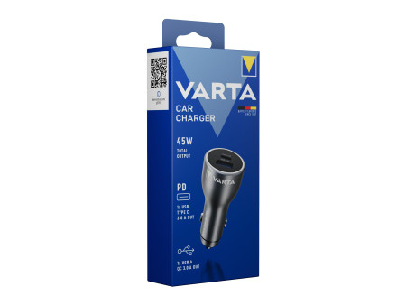 VARTA Chargeur allume-cigare 'Car Charger', 1 USB-A/1 USB-C