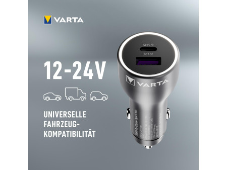 VARTA Chargeur allume-cigare 'Car Charger', 1 USB-A/1 USB-C