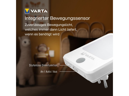 VARTA Lumière d'orientation 'Motion Sensor Plug Light' blanc