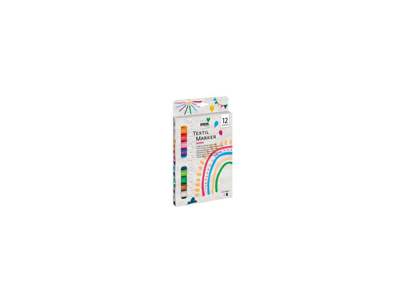 KREUL Marqueurs textiles medium 'Junior', set de 12