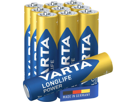 VARTA Pile alcaline 'LONGLIFE POWER', Micro AAA, pack de 10