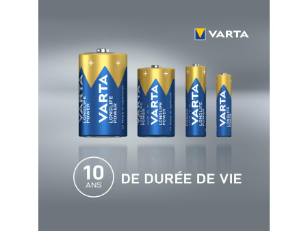 VARTA Pile alcaline 'LONGLIFE POWER', Micro AAA, pack de 10