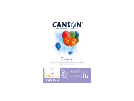 CANSON Bloc à dessin Imagine, format A5, 200 g/m2