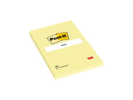 Post-it Bloc-note adhésif, 101 x 152 mm, ligné, jaune