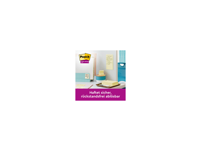 Post-it Bloc-note super sticky notes, 76 x 76 mm, 20+4