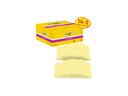 Post-it Bloc-note super sticky notes, 76 x 76 mm, 20+4