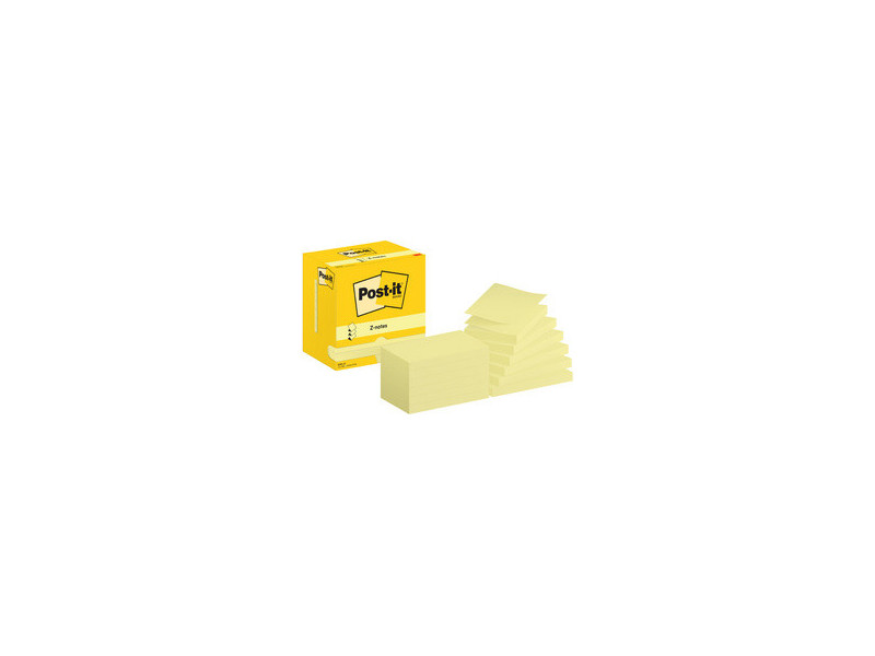 Post-it Bloc-note adhésif z-notes, 76 x 76 mm, jaune