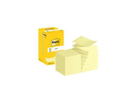 Post-it Bloc-note adhésif z-notes, 76 x 76 mm, jaune