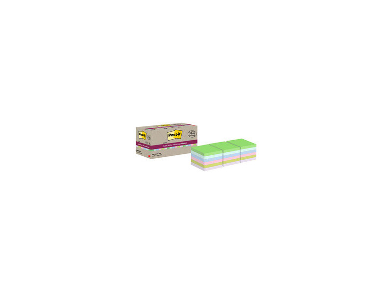 Post-it Bloc-note super sticky Recycling notes, assorti