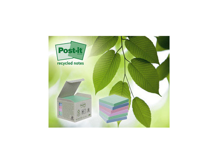 Post-it Bloc-note super sticky Recycling notes, coloré