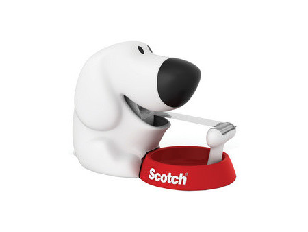 3M Scotch Dévidoir de bureau 'Dog', en forme de chien,équipé