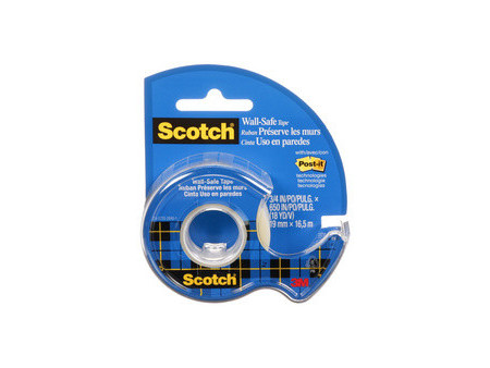 Scotch Ruban adhésif 'Wall-Safe', sur dévidoir,19mm x 16,5 m