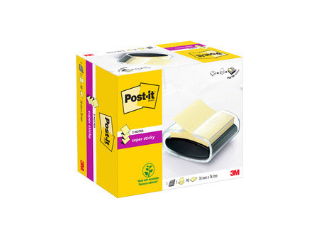 Post-it Distributeur Z-Notes, noir/transparent, équipé