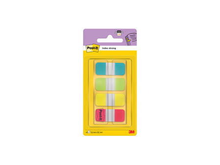 Post-it Marque-page Index Strong Mini, 16 x 38mm, 4 couleurs