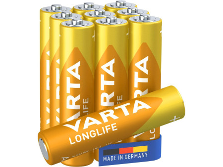 VARTA Pile alcaline 'LONGLIFE', Micro AAA, pack de 10