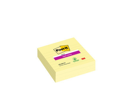 Post-it Bloc-note super sticky notes, 101 x 152 mm, jaune