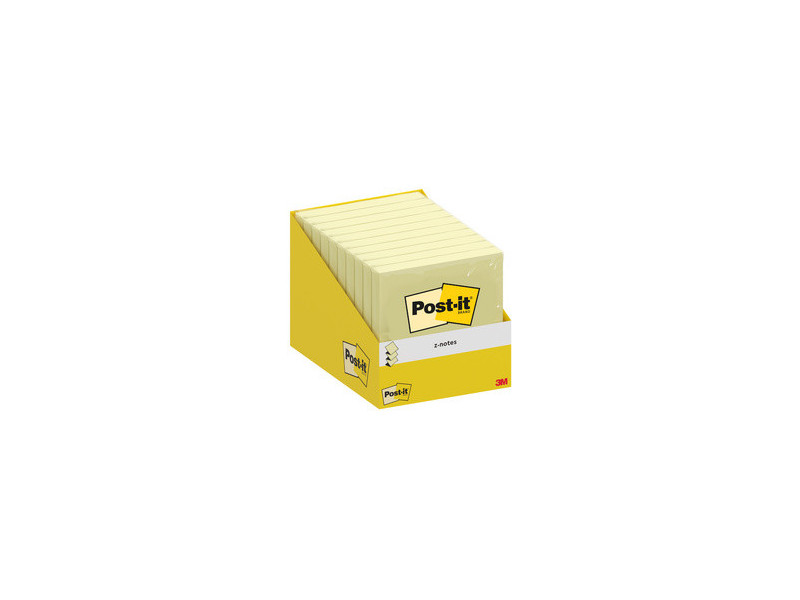 Post-it Bloc-note adhésif z-notes, 76 x 76 mm, jaune canari