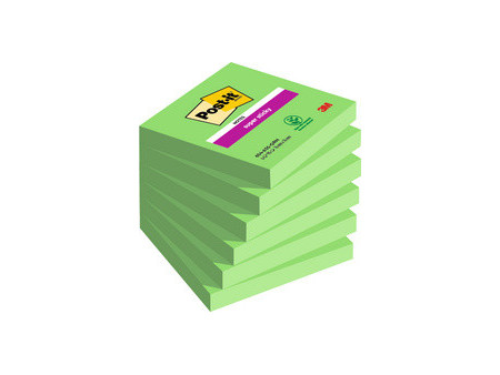 Post-it Bloc-note super sticky notes, 76 x 76 mm, bleu