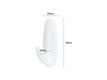 3M Command Crochet design, plastique, taille: S, blanc