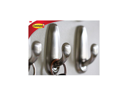 3M Command Crochet en métal 'Classic', taille M, argent