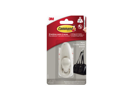 3M Command Crochet en métal 'Classic', taille L, argent