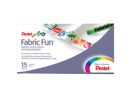 PentelArts Pastel pour tissus PTS, étui carton de 7