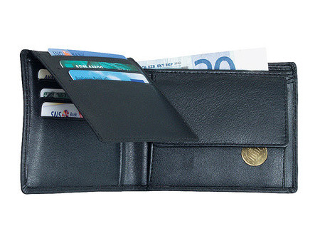 Alassio Portefeuille classique, cuir, noir